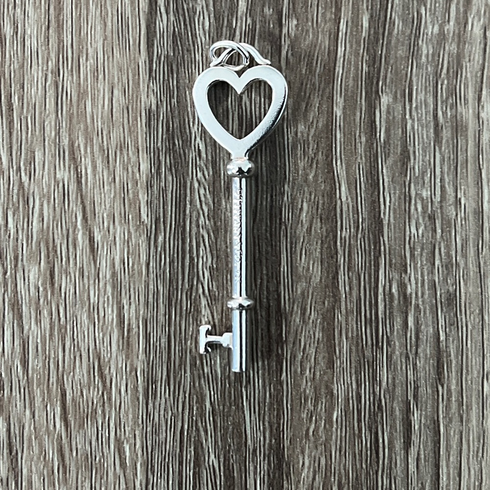 Tiffany & Co. Silver Heart Key Necklace